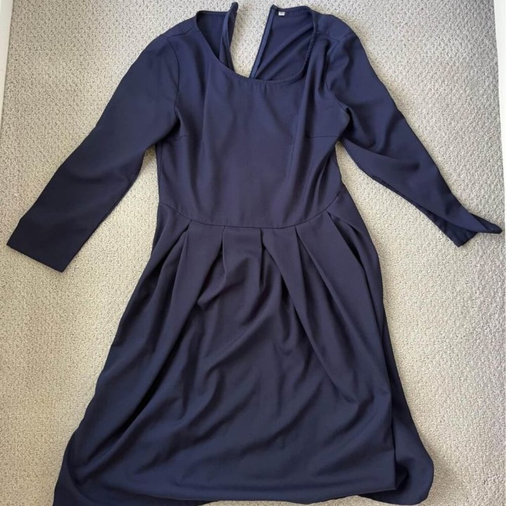 Navy long sleeve dress
